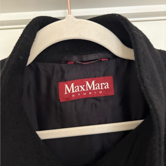 MaxMara Women's Black Pea Coat - Picture 7 of 15